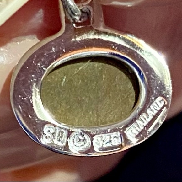 NWT • Tigers Eye drop style pierced earrings, Sterling Silver - Picture 4 of 5